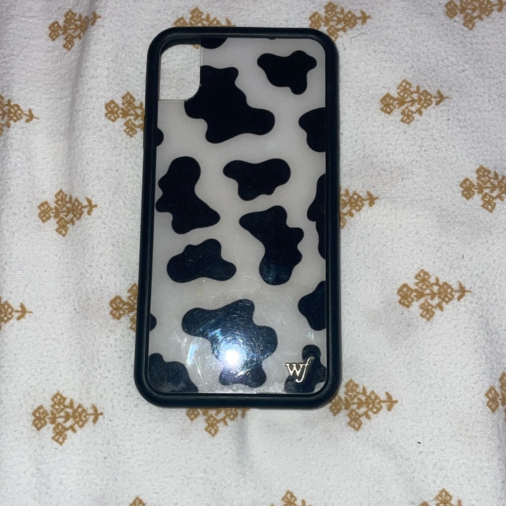 wildflower phone case, cow print for iphone XR